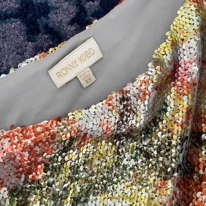 Ronny Kobo one shoulder sequin dress, xs